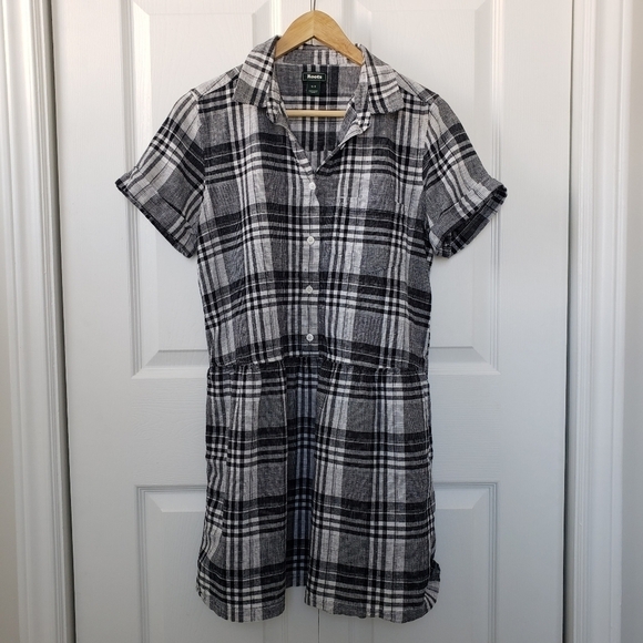 Roots Hartley Women's Plaid Short Sleeve Dress Size S - Picture 2 of 14